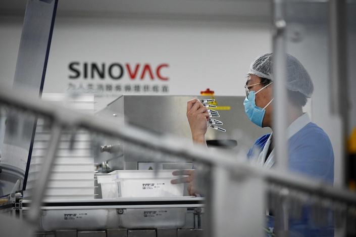 Sinovac’s newly build Beijing factory making Covid-19 vaccine.