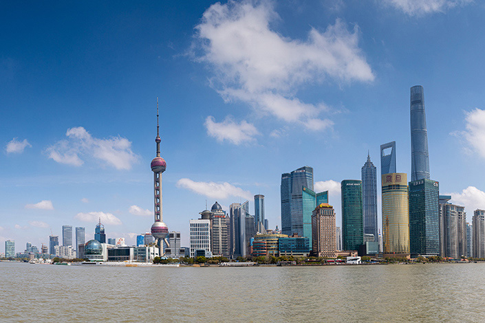 A view of the Bund in Shanghai on March 26, 2021. Photo: VCG