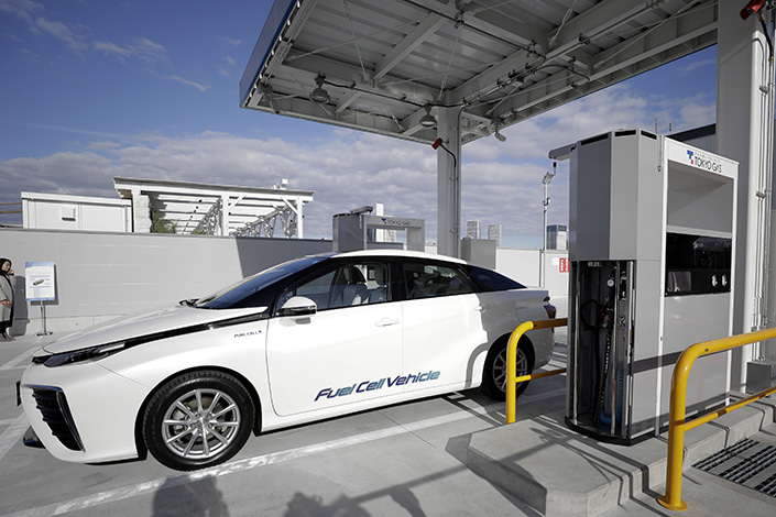 A hydrogen refueling station in Tokyo in January 2020. Photo: VCG