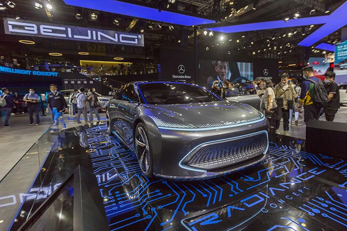 The Radiance concept car developed by BAIC's Beijing marque on display at the Shanghai Auto Show on April 22. Photo: IC Photo