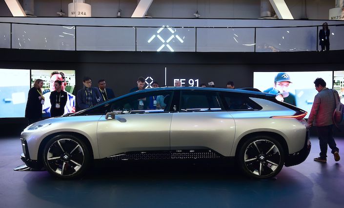 Faraday Future’s first model, the FF91.