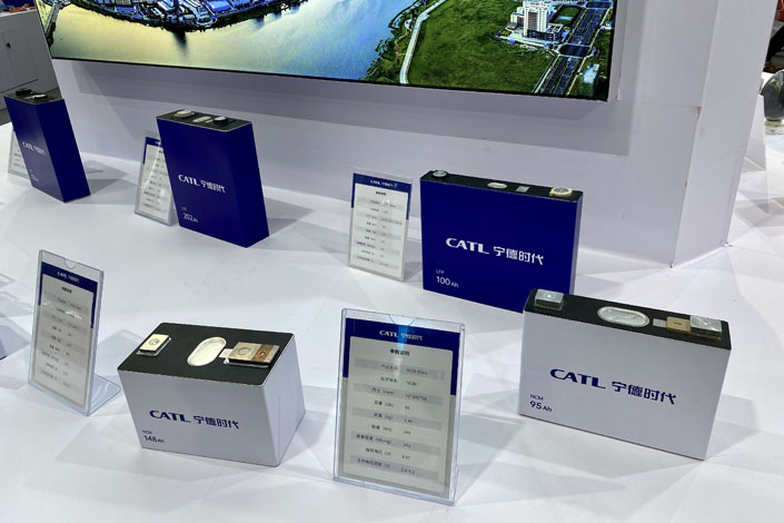 CATL showcases its new-energy vehicle batteries on June 18 at a trade fair in Fuzhou, East China’s Fujian province. Photo: VCG