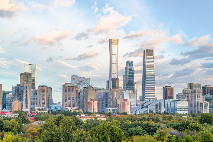 Beijing’s central business district. Photo: VCG