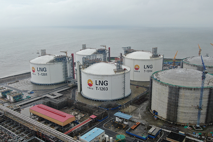 LNG tanks sit at a port in East China’s Jiangsu province in July 2020. Photo: VCG