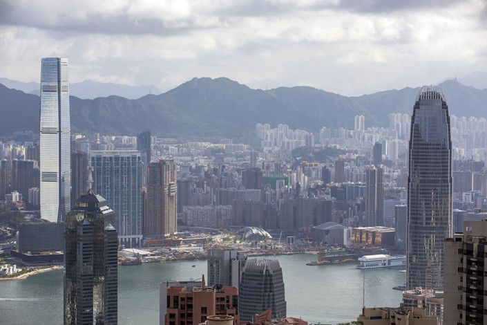 Hong Kong's skyline as seen from the Peak on May 26. Photo: Bloomberg