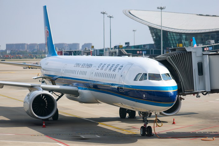 A China Southern Airlines passenger plane is parked at Xiaoshan International Airport in Hangzhou, Zhejiang province, on Oct. 29. Photo: VCG