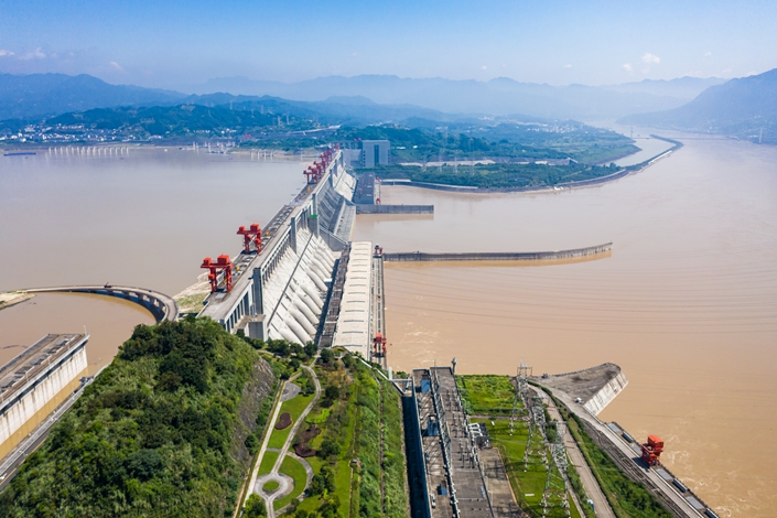 A view of the Three Gorges Power Station in Yichang, Hubei province, on Aug. 31. Photo: IC Photo