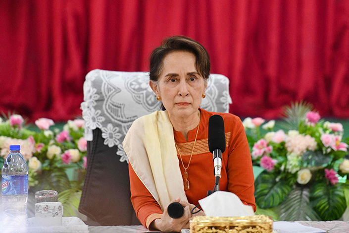 Prior to her sentencing, Myanmar’s deposed leader Aung San Suu Kyi had been detained in an undisclosed location since the Feb. 1 military coup. Photo: VCG