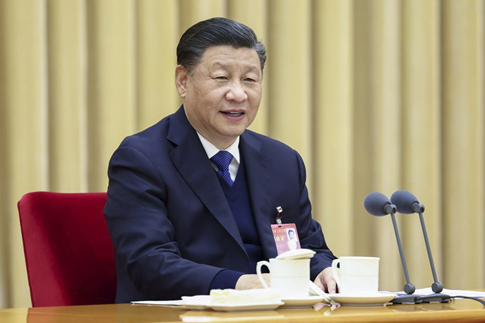 Chinese President Xi Jinping delivers speech at the annual central economic work conference.