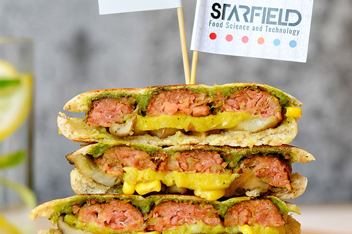 A plant-based meat sandwich. Photo: Starfield