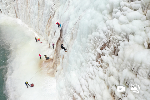看见｜冰壁高40米 攀冰爱好者上演“冰瀑上的芭蕾”