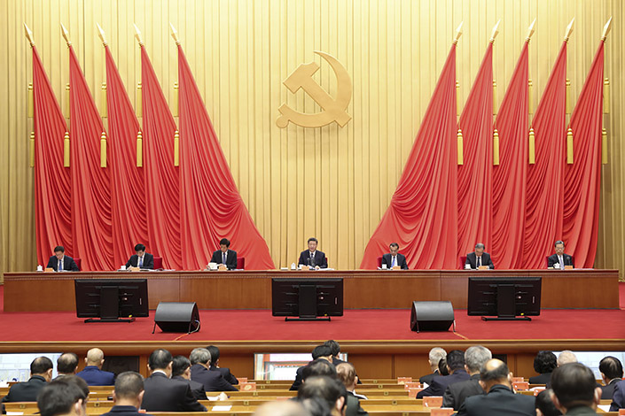 General Secretary of the Communist Party of China Central Committee Xi Jinping, also Chinese president and chairman of the Central Military Commission, addresses the sixth plenary session of the 19th CPC Central Commission for Discipline Inspection on Tuesday in Beijing. Photo: Xinhua