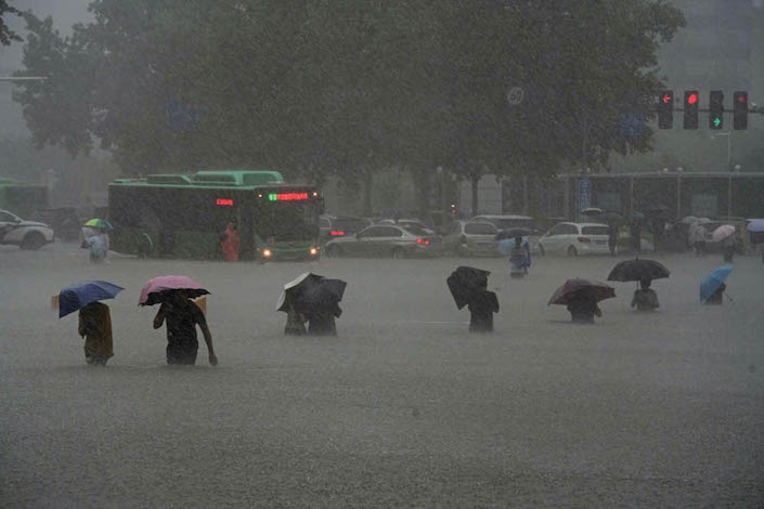 Heavy rainfall paralyzed Zhengzhou’s public transportation system.