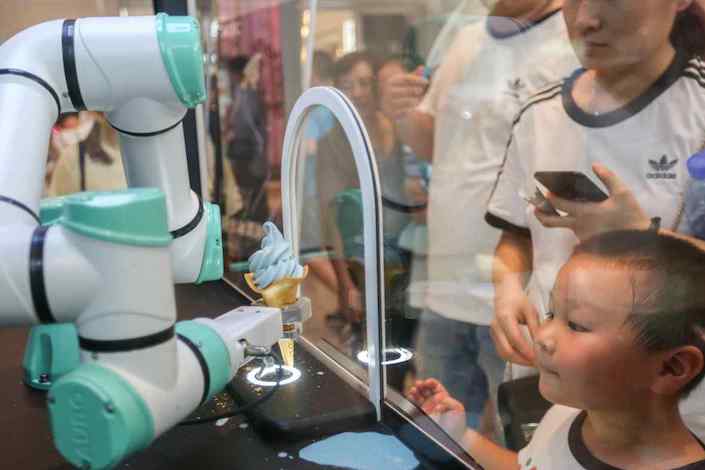 Many stores now feature touch-screen panels where customers place orders. In several Chinese cities, KFC robots serve up soft serve ice cream cones