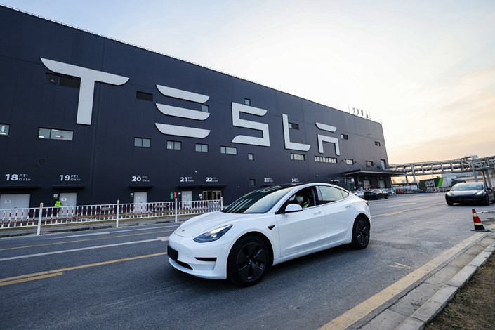 Tesla's Gigafactory in Shanghai on Feb. 28. Photo: IC Photo