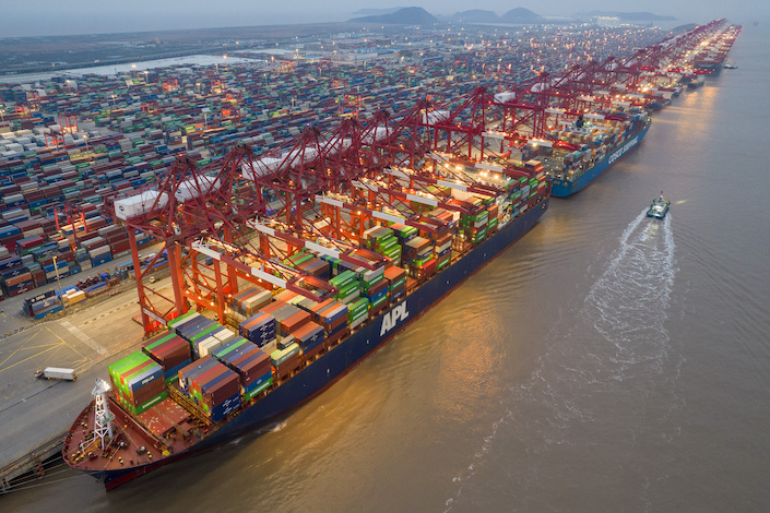The Port of Shanghai handles 17% of China’s total ocean shipping volume.