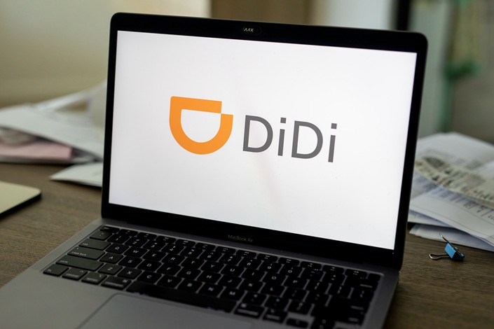 The Didi Global logo on a laptop computer arranged in Hong Kong on Dec. 3, 2021. Photo: Bloomberg
