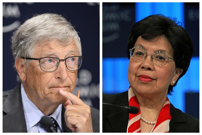 Microsoft co-founder Bill Gates and former WHO chief Margaret Chan Fung Fu-chun.