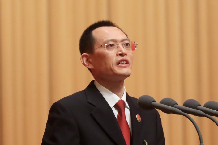 Zhang Bencai, chief procurator of the Shanghai People’s Procuratorate. Photo: The Paper