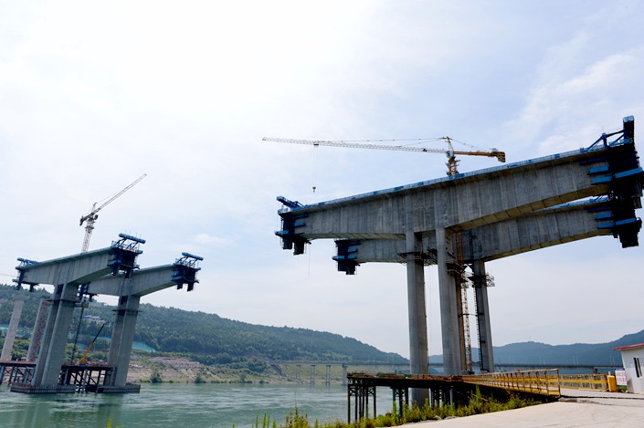 　A bridge project in Guangyuan, Sichuan province, on June 16. Photo: VCG