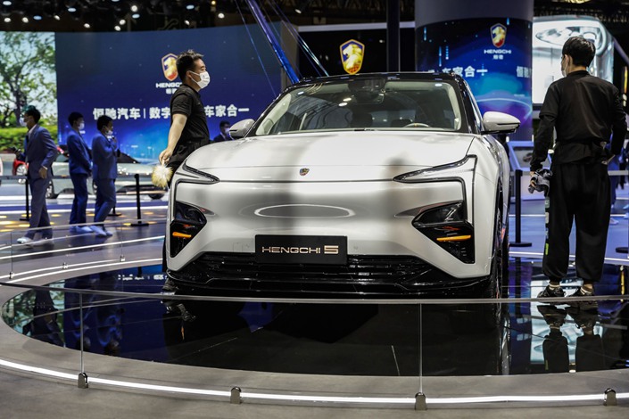 pictureThe Hengchi 5 is larger than BMW AG’s X1 model and powered by Contemporary Amperex Technology Co. batteries. Photo: Bloomberg