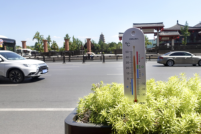 The temperature in Xi'an exceeded 40 degrees Celsius on July 7. Photo: VCG