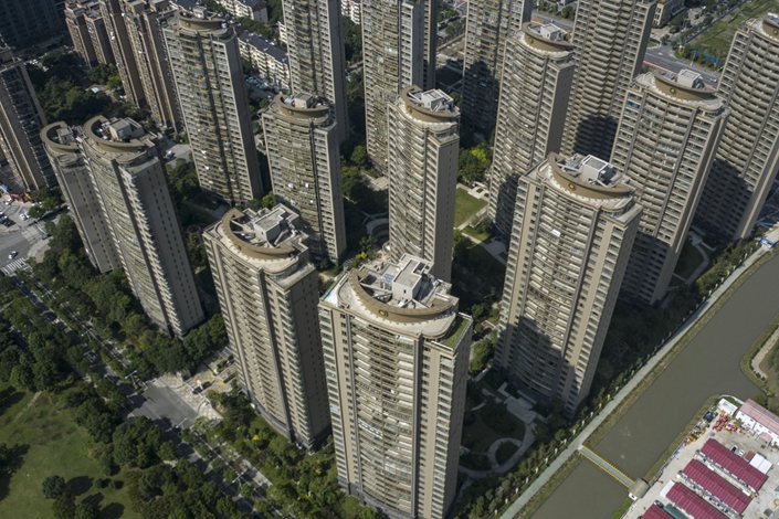 A residential high-rise compound in Shanghai. Photo: Bloomberg