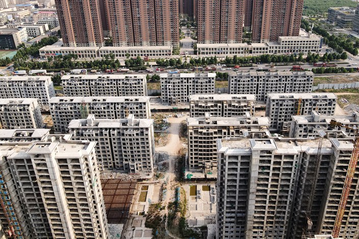 An incomplete residential project in Zhengzhou, Henan province, on June 2. Photo: VCG　