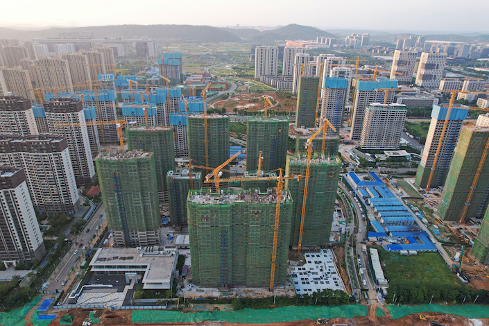 A stalled housing project in Wuhan, Hubei province.