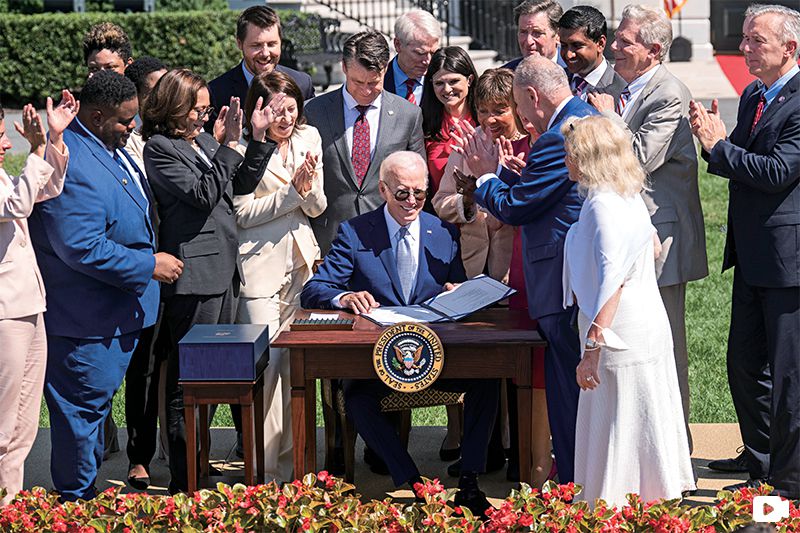 The CHIPS and Science Act of 2022 was signed by U.S. President Joe Biden on Aug. 9. Photo: VCG