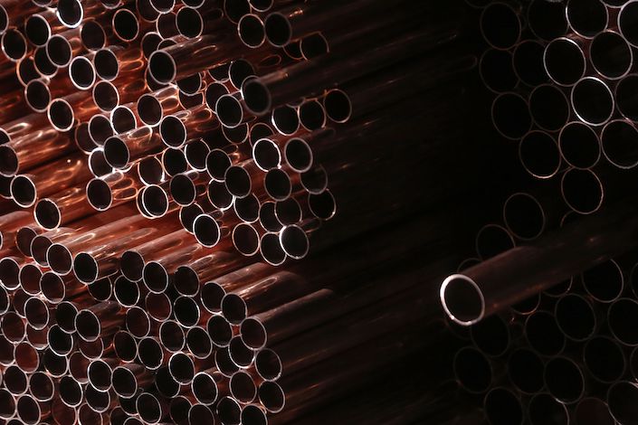 Copper fell 1.5% to $7,682 a ton on the London Metal Exchange as of 12:20 p.m. local time, following a 4.4% slide over the previous two trading sessions