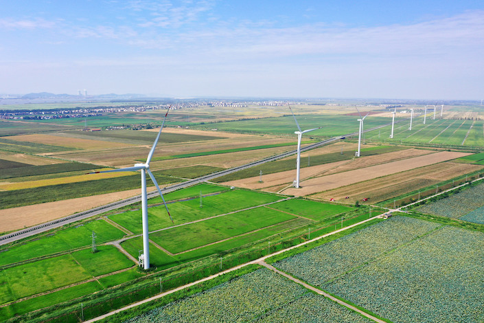 A wind power farm in Anhui province on Sept. 6, 2022.