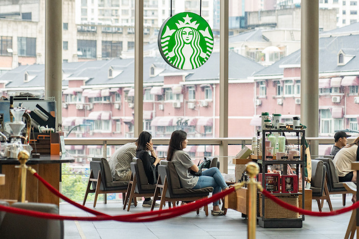 A Starbucks store in Shanghai on June 29, 2022.