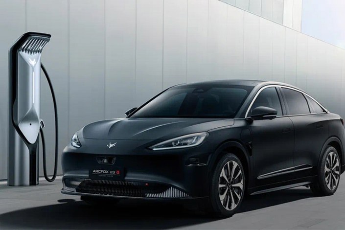 Electric-vehicle maker BAIC BluePark is breaking new ground, offering a driver assistance function for Shenzhen owners of its Arcfox Alpha S series, co-developed with Huawei Technologies. Photo: Arcfox