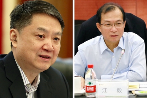 Wen Shugang (left) and Jiang Yi (right)
