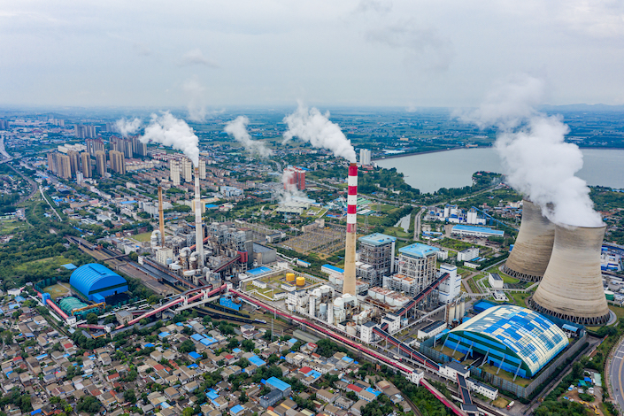 Yaomeng Power Generation Co. Ltd. coal power plant in Pingdingshan, Henan province, on Aug. 30, 2022.