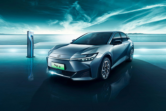 Developed with Chinese EV-maker BYD, the bZ3 is the second model under Toyota’s bZ all-electric series. Photo: Toyota