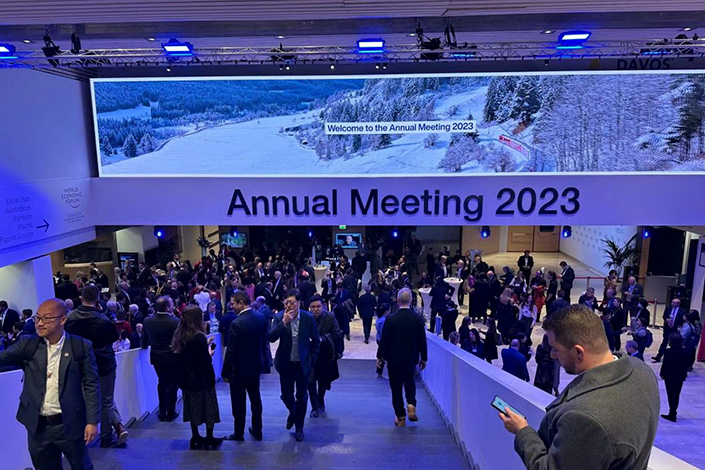 This year's World Economic Forum addressed the pressing need to continue strengthening international cooperation to tackle challenges such as recession risks and climate change. Photo: Caixin