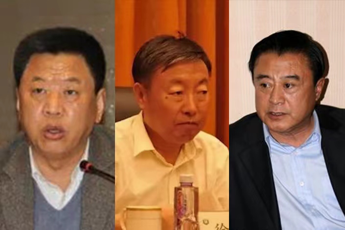 From left to right are Yang Suiting, Xu Baoyi and Hu Dongsheng.