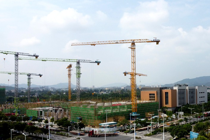 A real estate project under construction on Sept. 24 in Zhuhai, South China’s Guangdong province. Photo: VCG