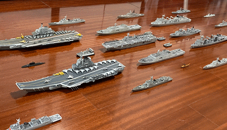 A collection of plastic model warships. Photo: Li Haochen
