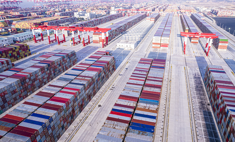 Containers at Shanghai port Jan. 8, 2023.