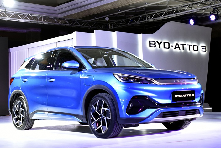 The all-new, all-electric BYD ATTO 3 is now available to order in the UK. Photo: VCG