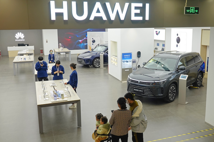 A Huawei store in Jinan, Henan province, on March 28, 2023