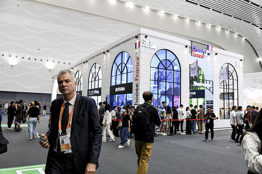 Queues at the French pavilion where more than 300 French brands were displayed