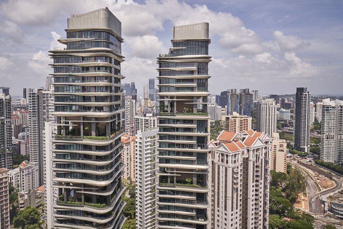 Private homes at the exclusive River Valley, Orchard area in Singapore on July 9. Photo: Bloomberg