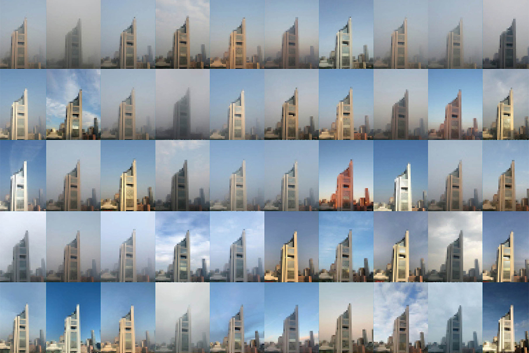 Since January 2013, Zou Yi has captured more than 3,600 photos from the same angle, revealing a noticeable trend towards clearer and bluer skie