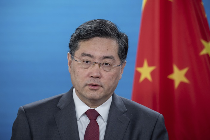 Foreign Minister Qin Gang said China would react “strictly and strongly” to any penalties imposed on its companies by the EU for supplying Russia with so-called dual-use goods. Photo: VCG
