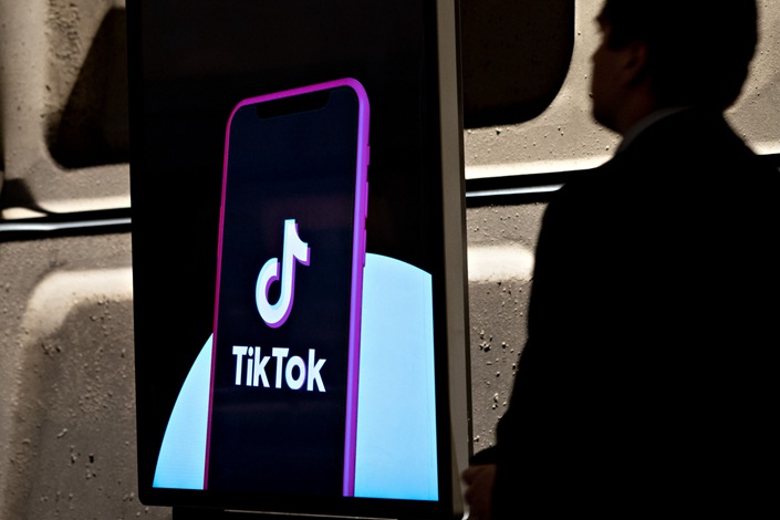 A TikTok advertisement at a Metro station in Washington on March 30. Photo: Bloomberg