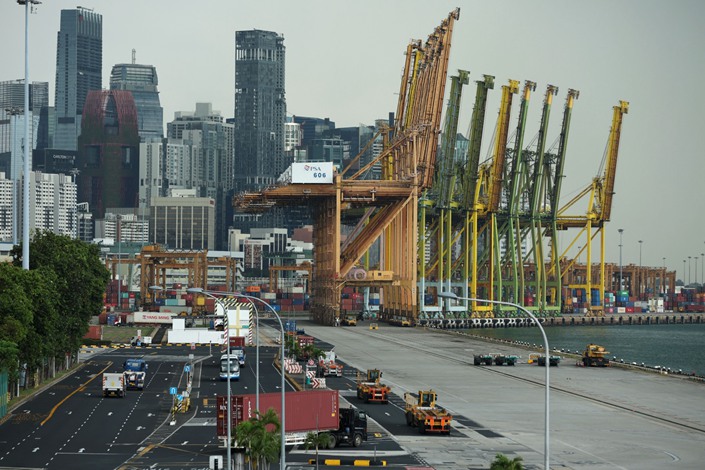 The Brani port terminal in Singapore on Jan. 3. Photo: Bloomberg